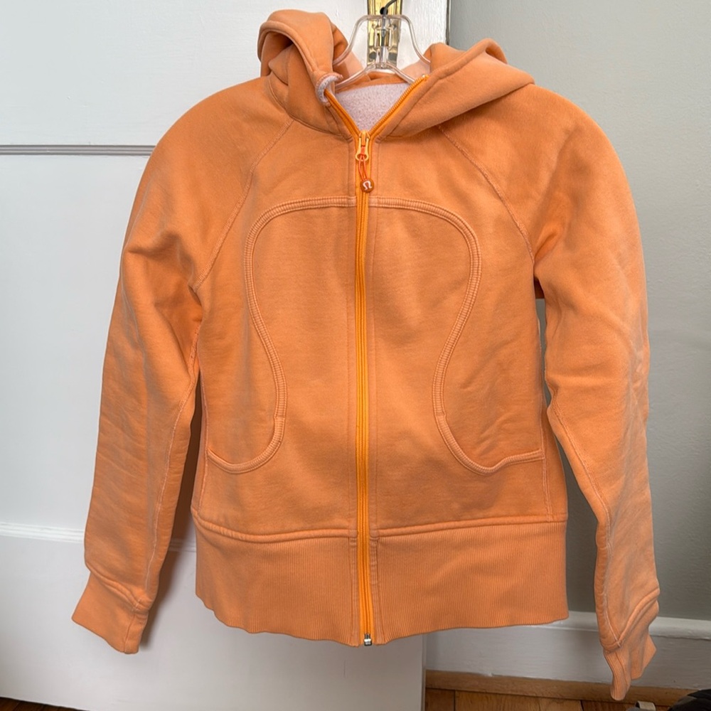Lululemon orange zip up hoodie